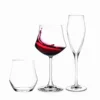 RCR Cristalleria Italiana Set Ego 18 Pcs Crystal Glasses and Goblets Black Edition
