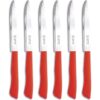 INOXBONOMI Table knife 6 pieces Italian Red
