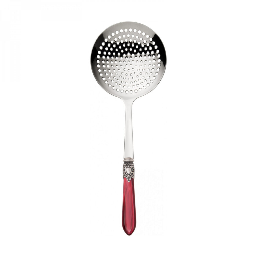 Bugatti Oxford Skimmer – Red Handle, Vintage Silver-Plated Ring