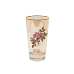 Art Décor Vintage Floral Gold-Rimmed Glass - Bibita Palladio - Rosa Canina Design Set of 6 Pieces